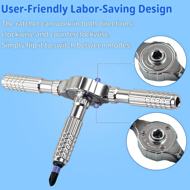 JUSTHERE 2026 New 42 in 1 Magnetic Screwdriver Set, DIY Ratchet Screwdriver Set with Detachable Handle, Portable Compact Repair Tool Kit for Furniture Laptop Electronicsv Bicycle - Image 5